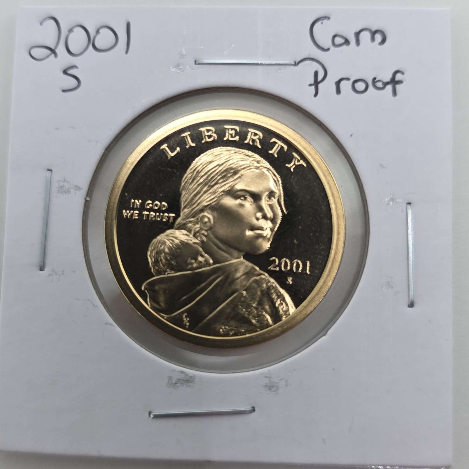 2001-S Native American Sacagawea Cameo PROOF Dollar BU (Brilliant Uncirculated)
