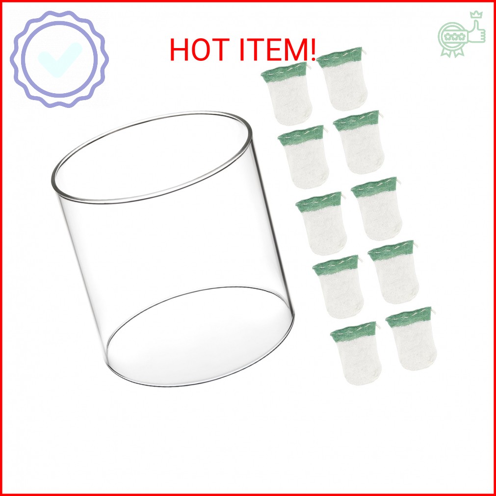 LVACODV 10-Pack Propane Lantern Mantles with Glass Globe: U-Shape & Standard Rep