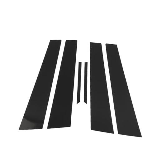 6 Pcs Door Pillar Window Trim for Cadillac CTS 2002-2007 Front Rear Left Black