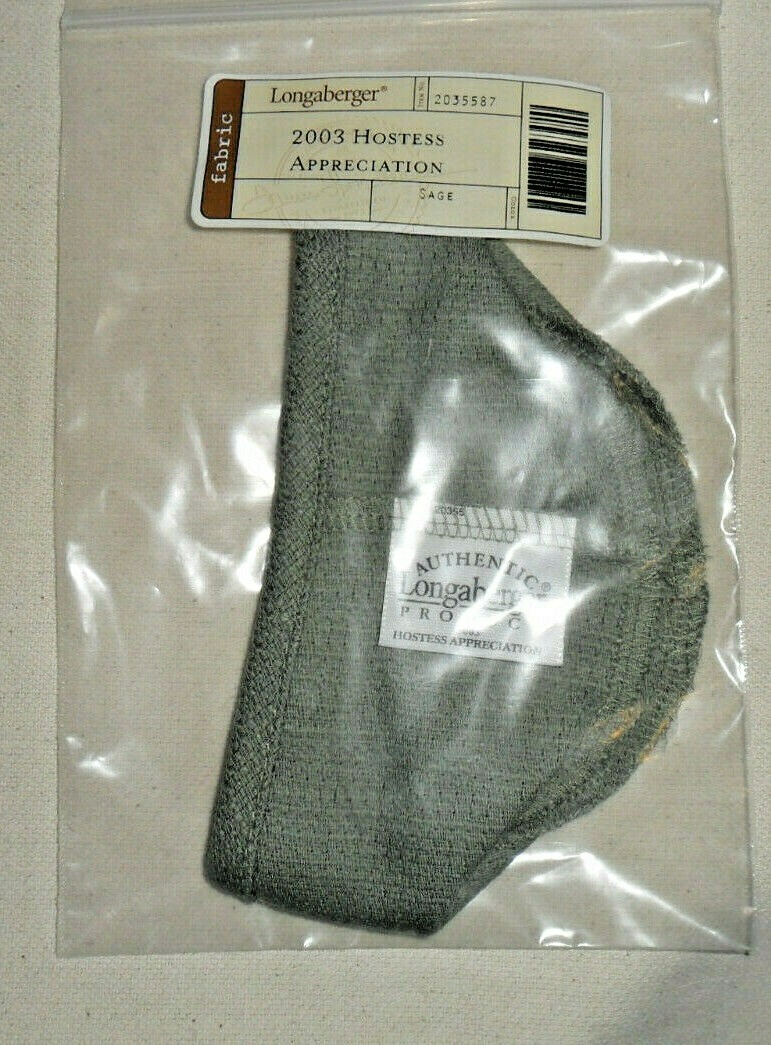 Longaberger 2003 Hostess Appreciation Basket Fabric Liner in Sage #2035587