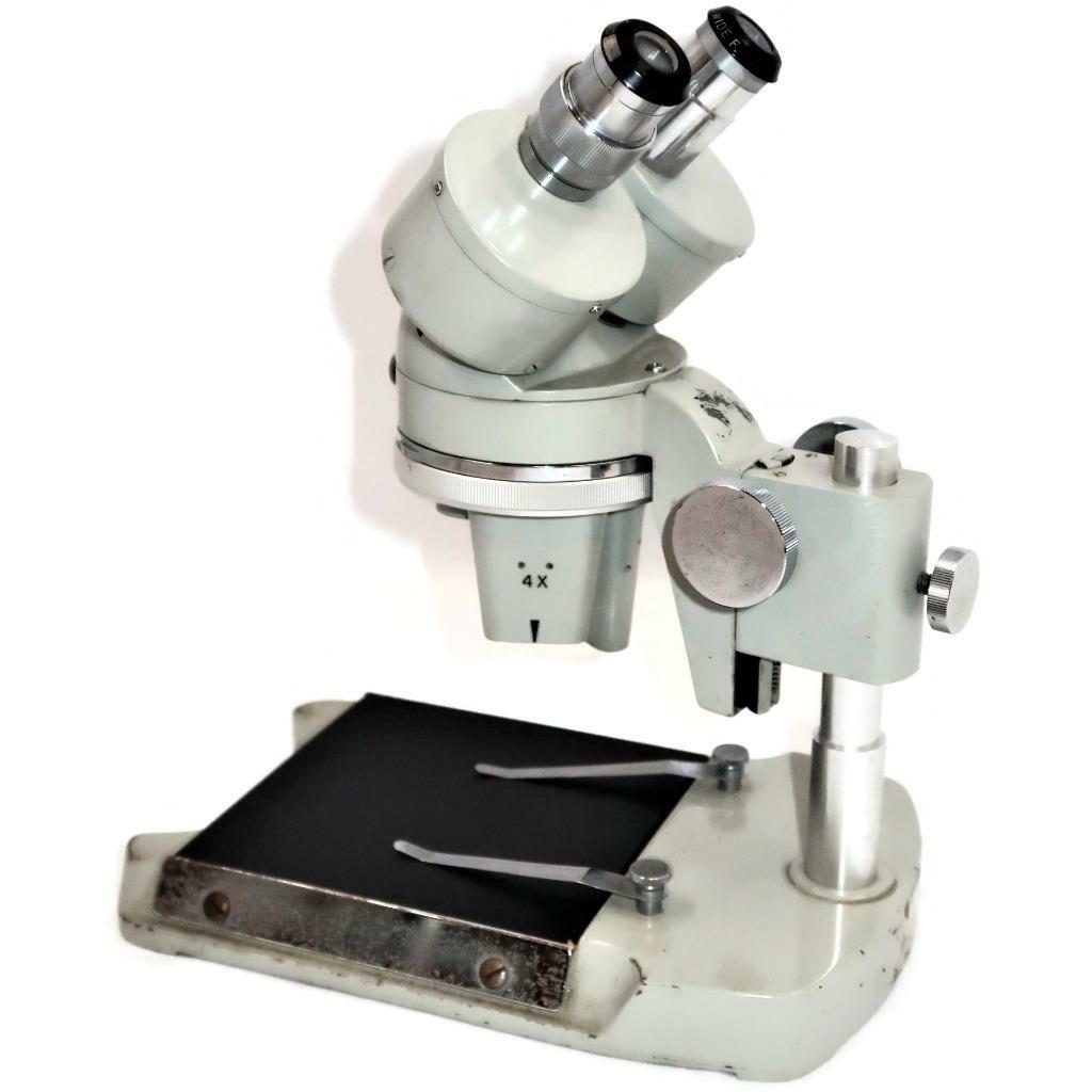 Vintage Southern Precision Instrument 1814 Binocular Microscope w/3 Objectives