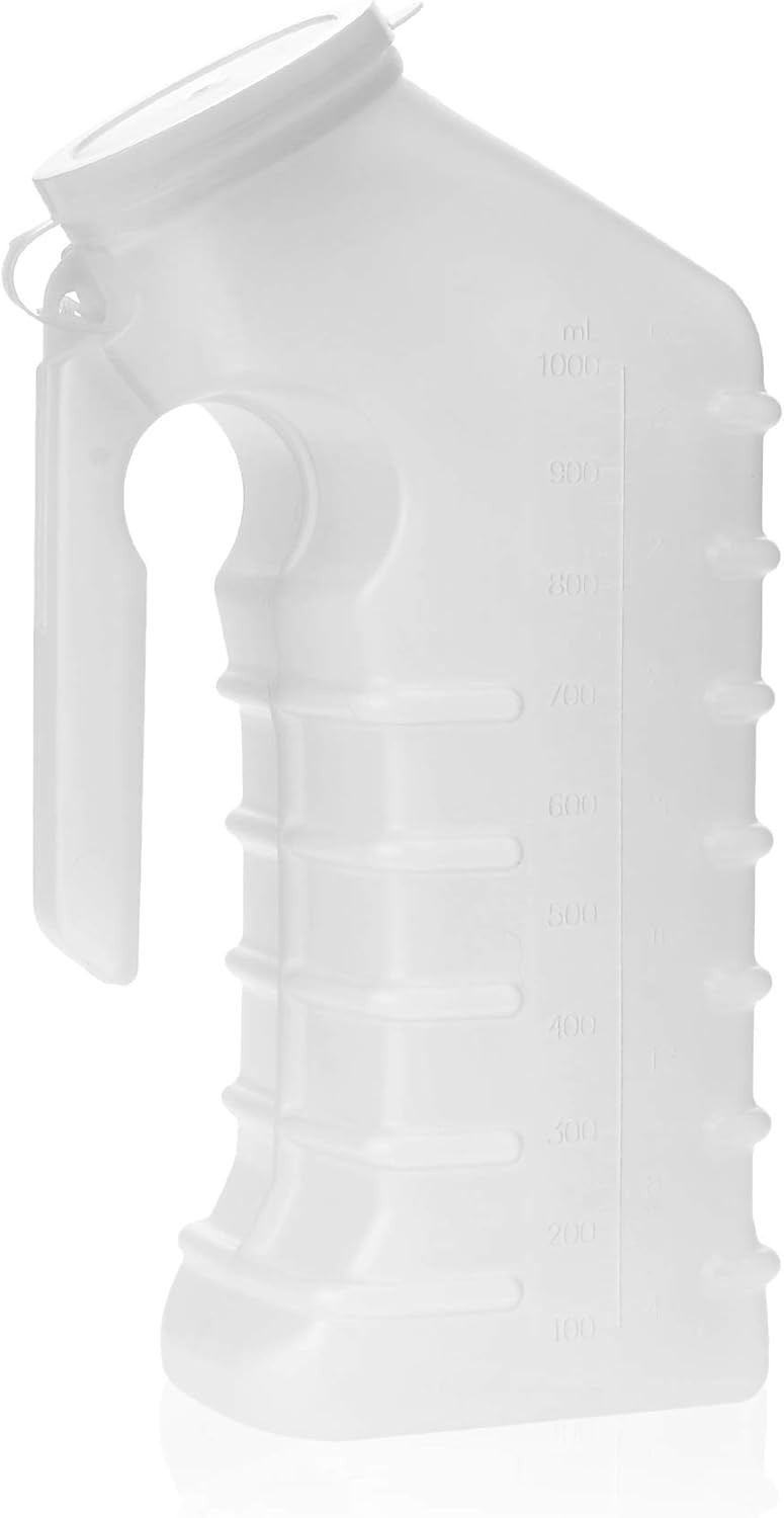 Translucent Leak-Proof Male Urinal - Ergonomic Design for Comfort & Control