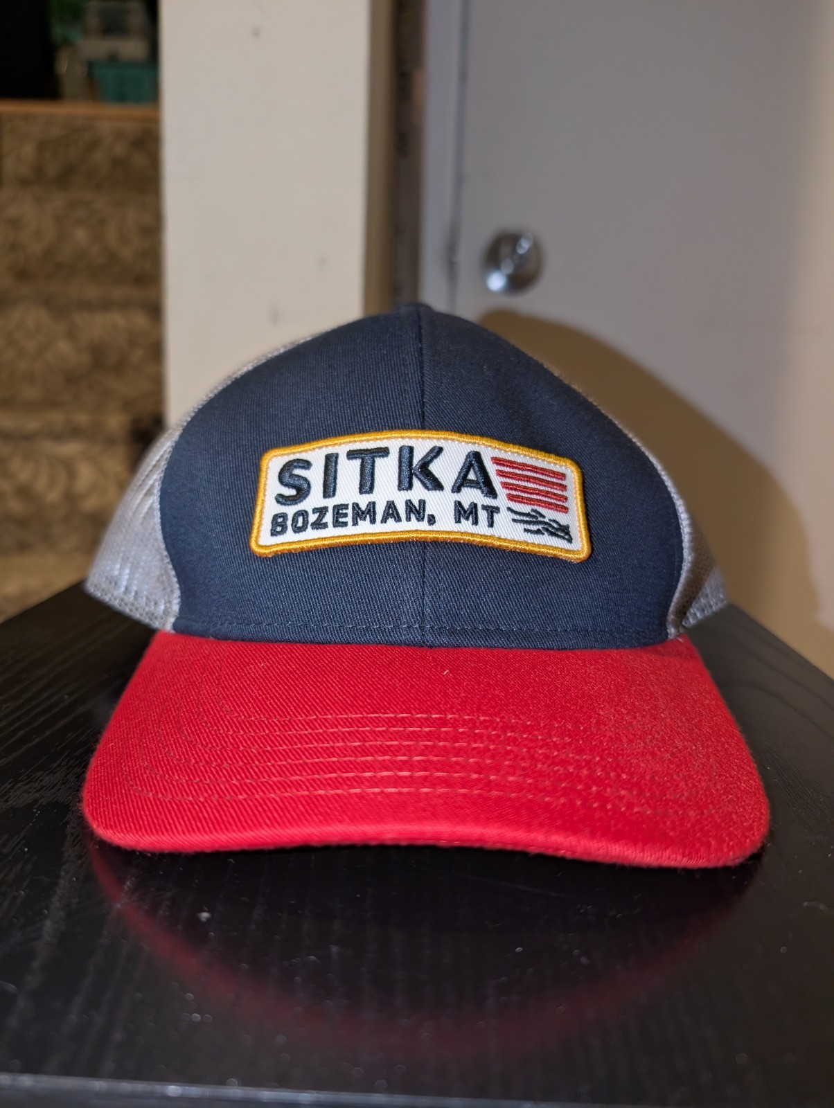 Sitka Hat Cap Snapback Trucker Mid Pro Patriot Mesh Logo Embroider Patch Bozeman