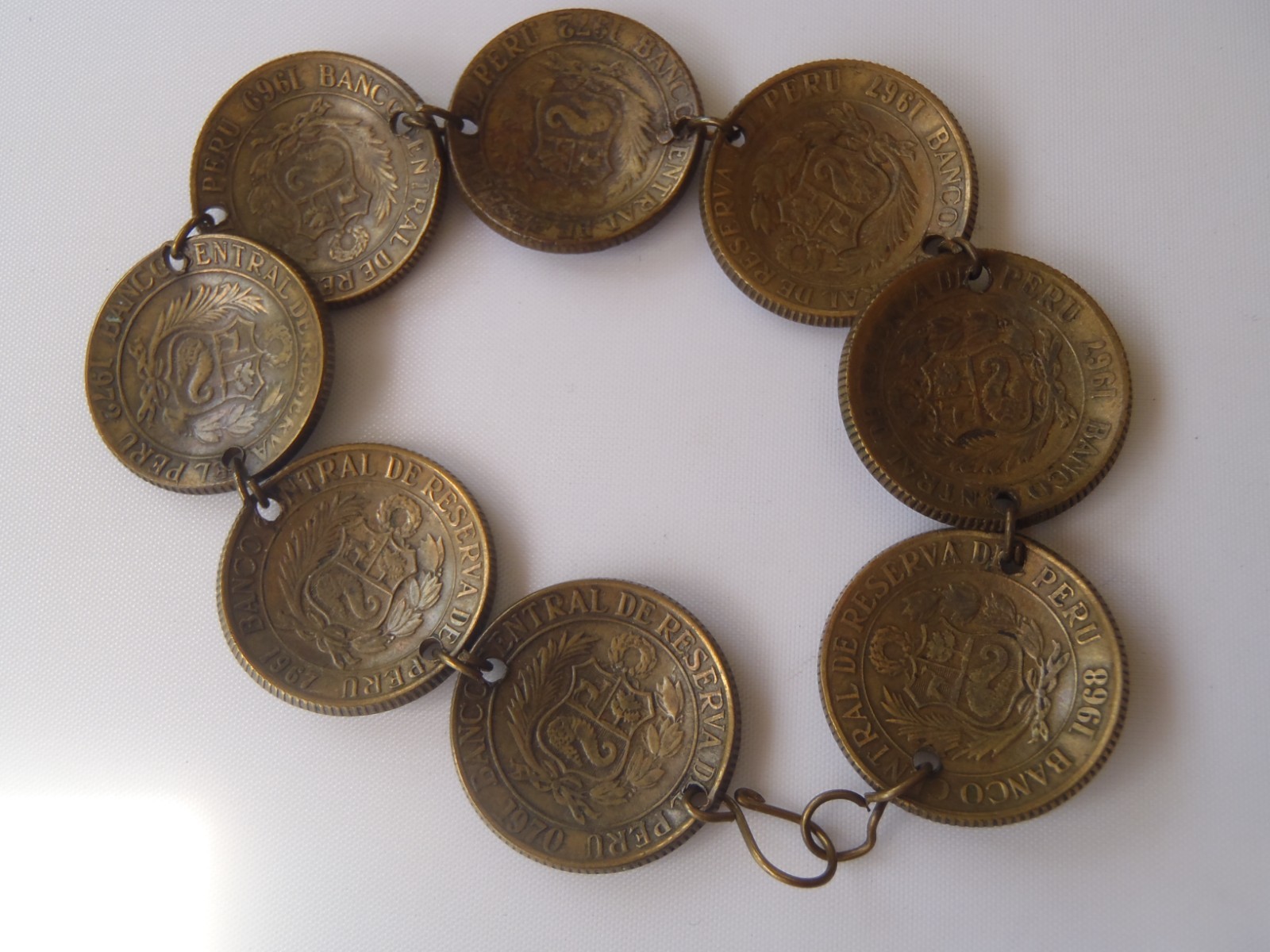 Peruvian Peru Coin Bracelet