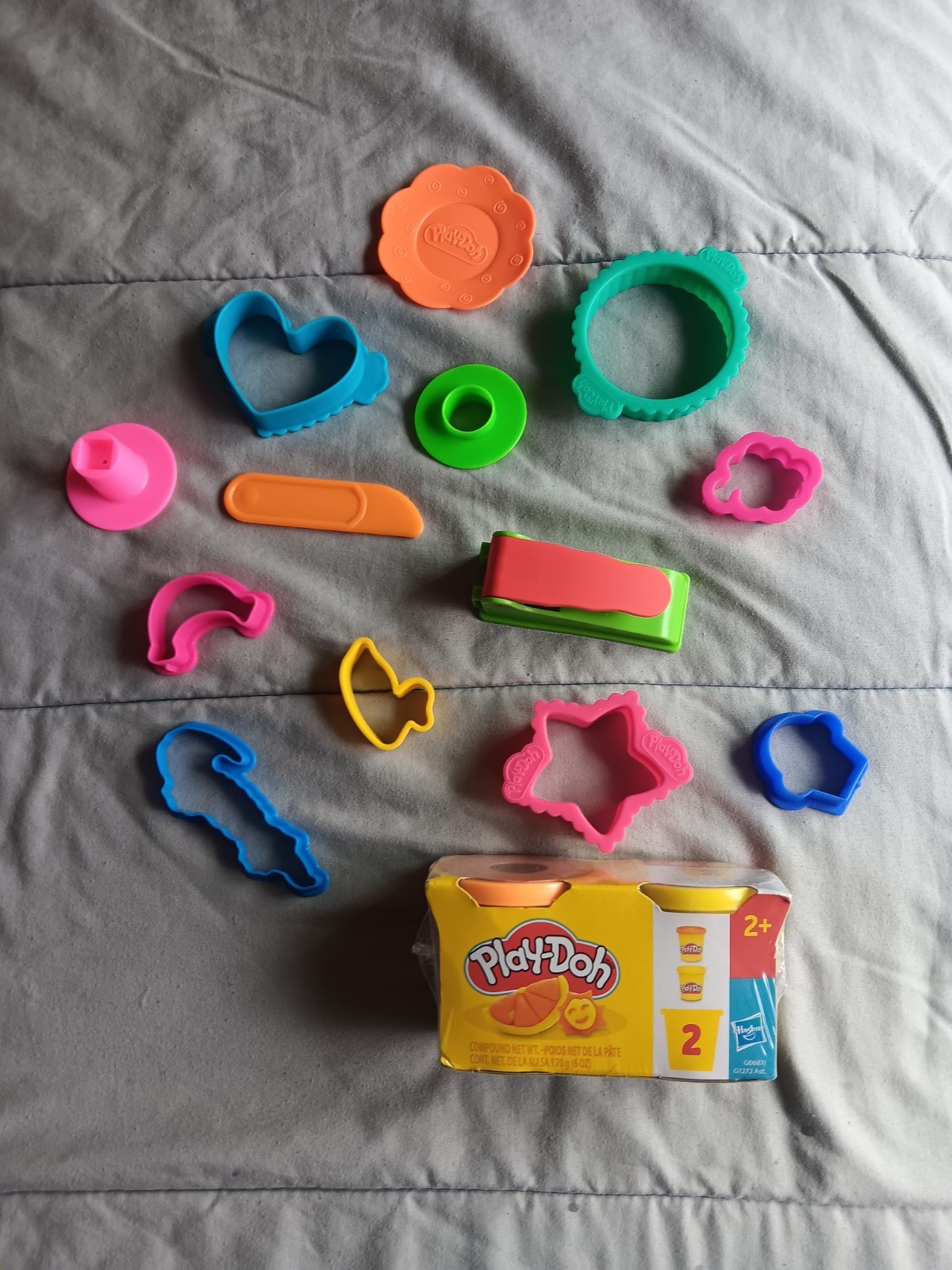 Play-Doh Lot Tools Cutters Shapes + 2 Pack Dough Accessories Bundle Kids Toy