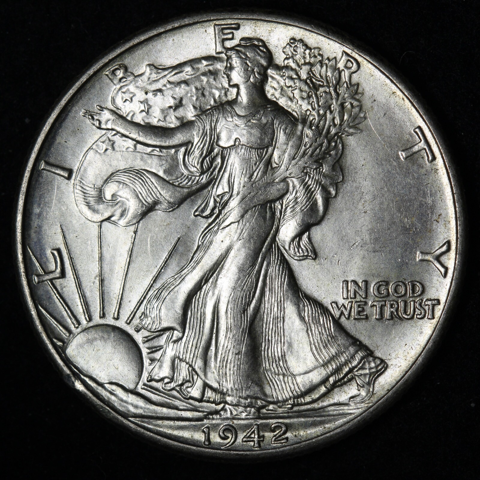 1942-D Walking Liberty Silver Half Dollar GEM BU *UNCIRCULATED* MS E362 KAEB