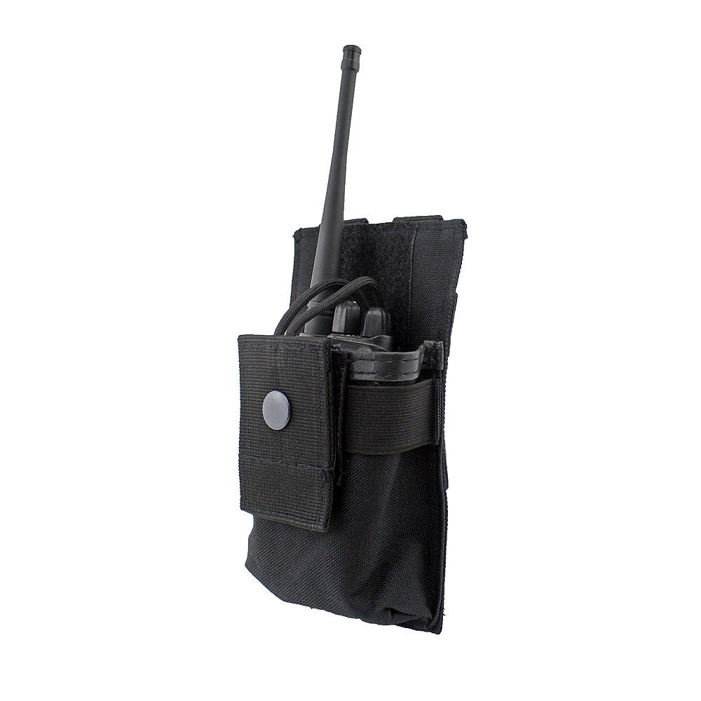 Tactical Walkie Talkie Holster MOLLE Radio Holder Open Top Mag Pouch