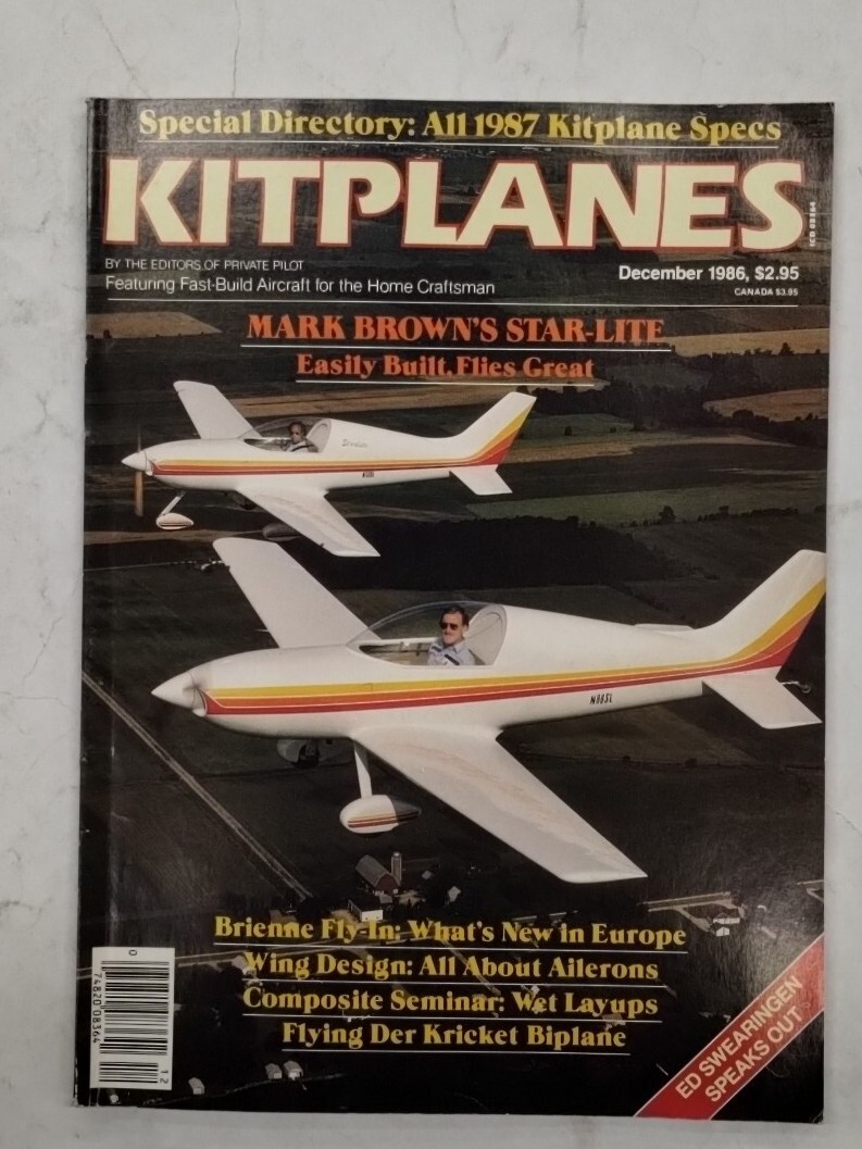 Kitplanes Magazine December 1986 Volume 3 Number 12-Original