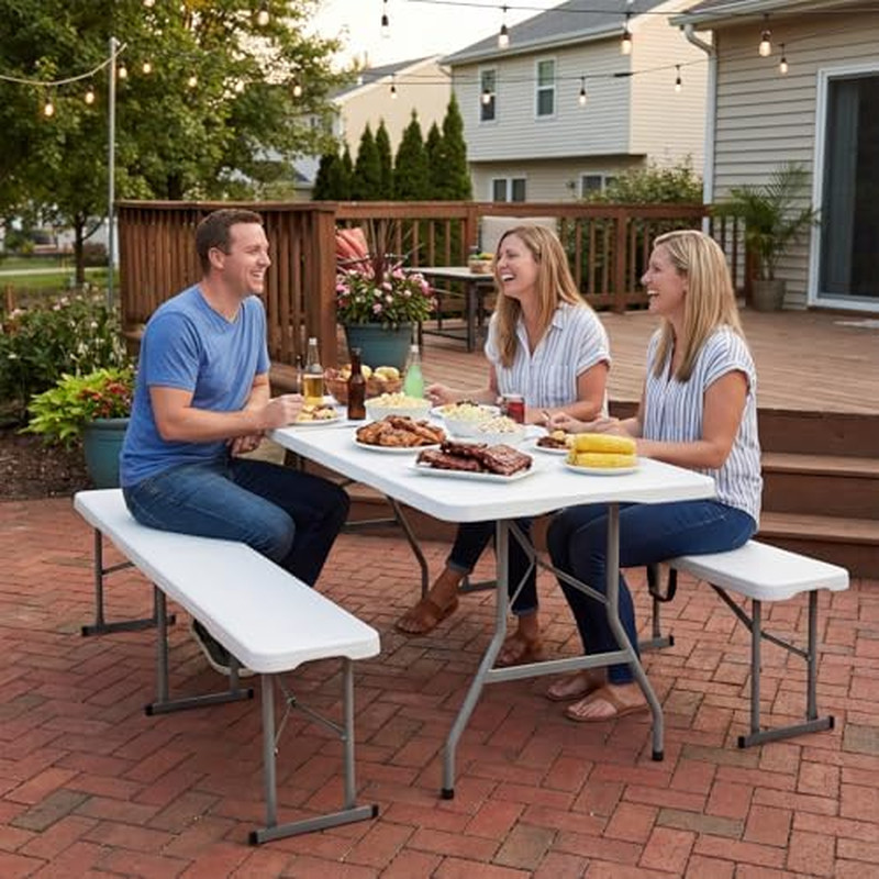 6FT Folding Table 1 Pack 6FT Folding Bench Seat 2 Pack