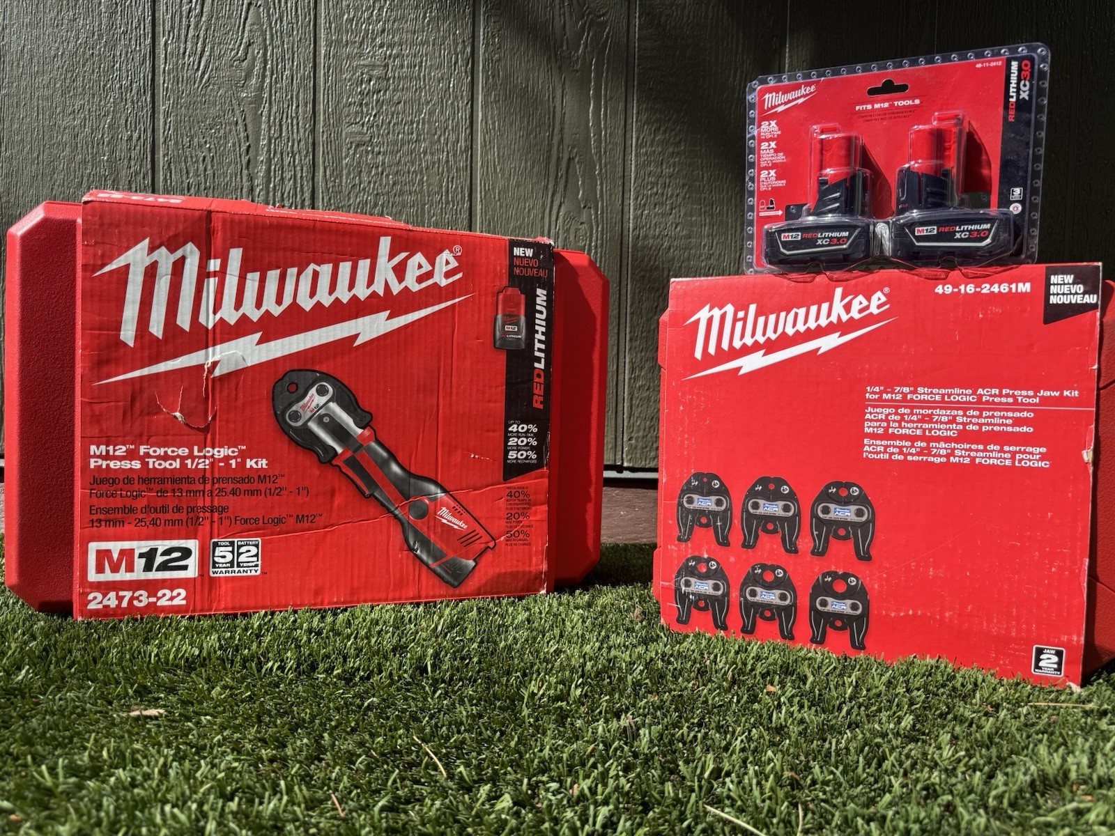 Milwaukee 2473-22 M12 Force Logic Press Tool  With Streamline ACR Press Jaw Kit