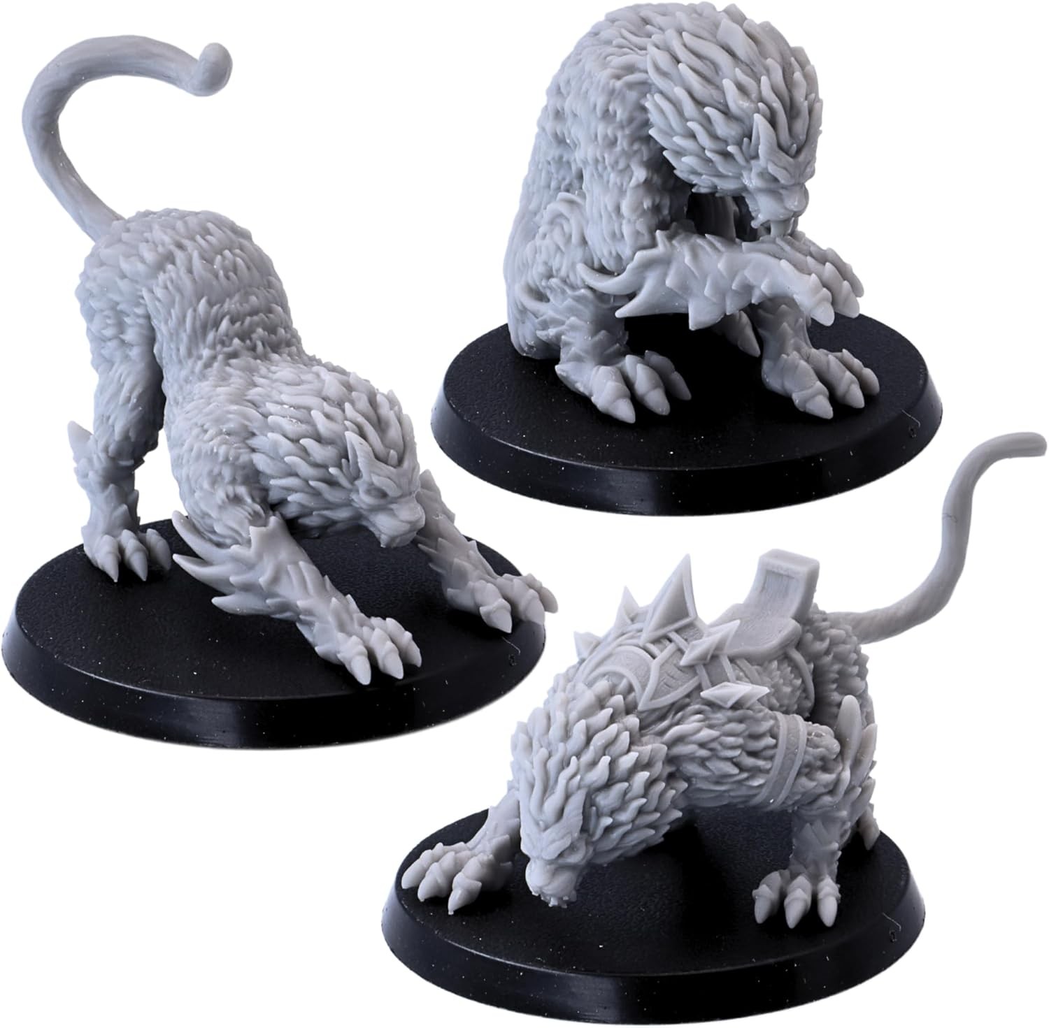 Draconic Cat Miniatures – 3 Resin Beast Models | 28mm Fantasy RPG & Wargames