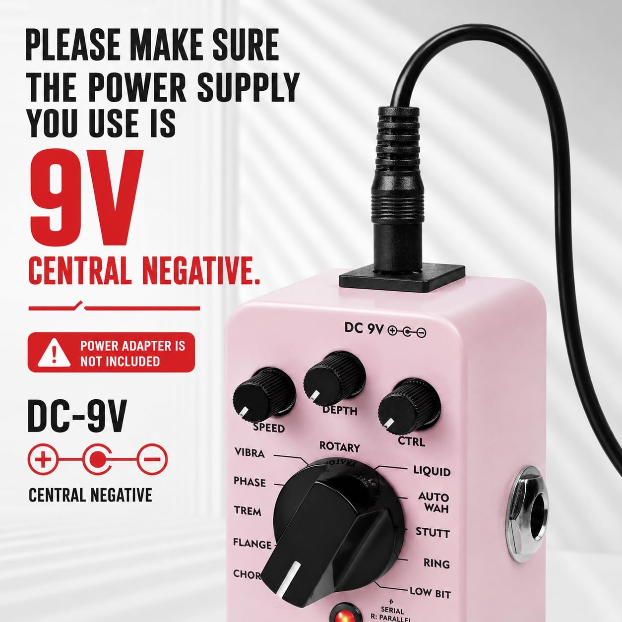 Modulation Pedal for Guitar with Chorus Flanger Tremolo Phaser Vibrato Multi ...