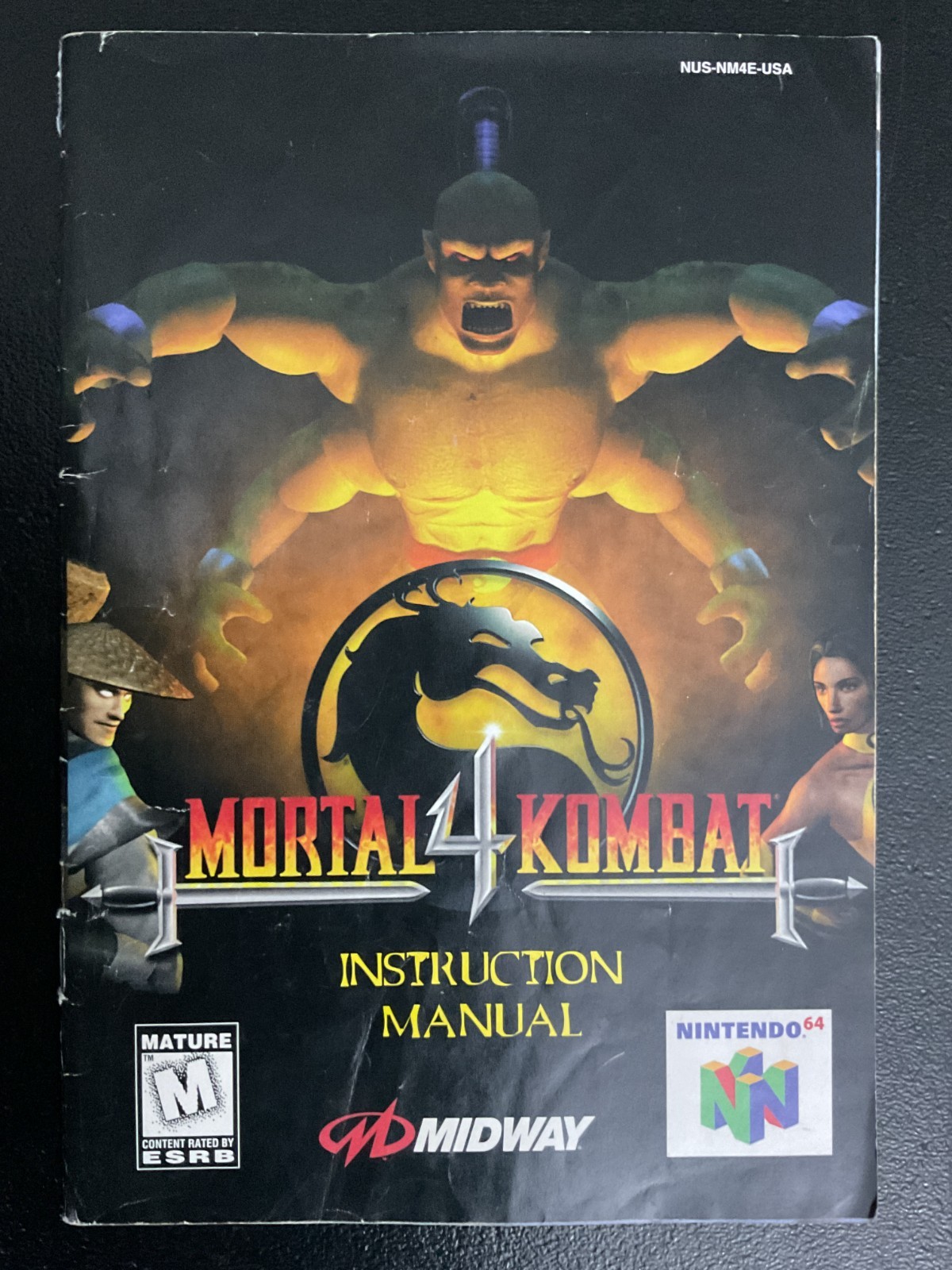 Mortal Kombat 4 N64 Nintendo 64 Instruction Manual Only