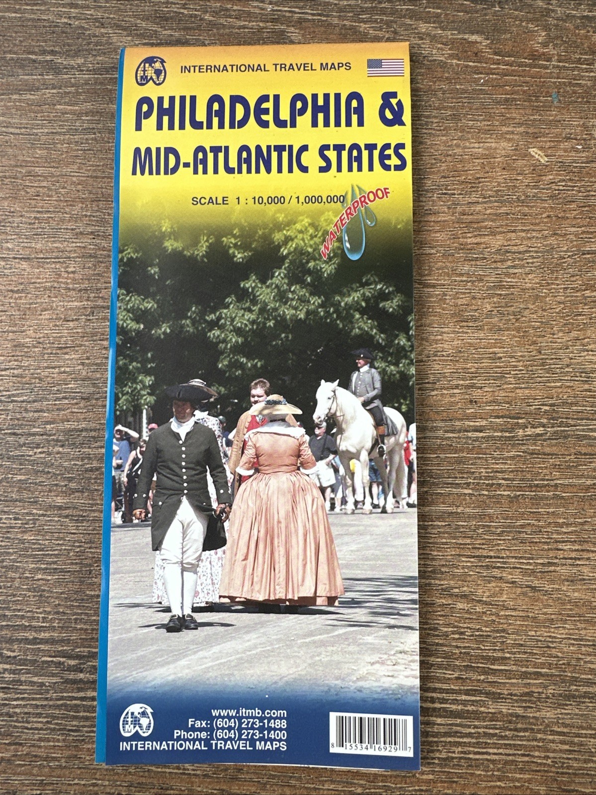 Map of Philadelphia & Mid-Atlantic States, USA, by ITMB