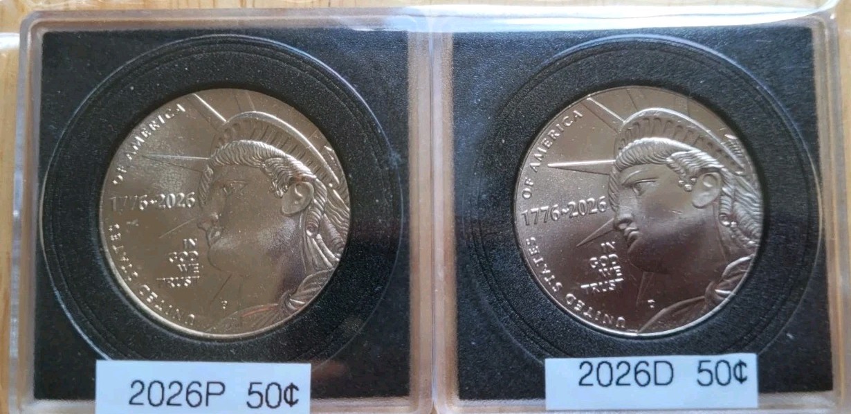 2026 Half Dollar  P&D Set In Hard Case Uncirculated.