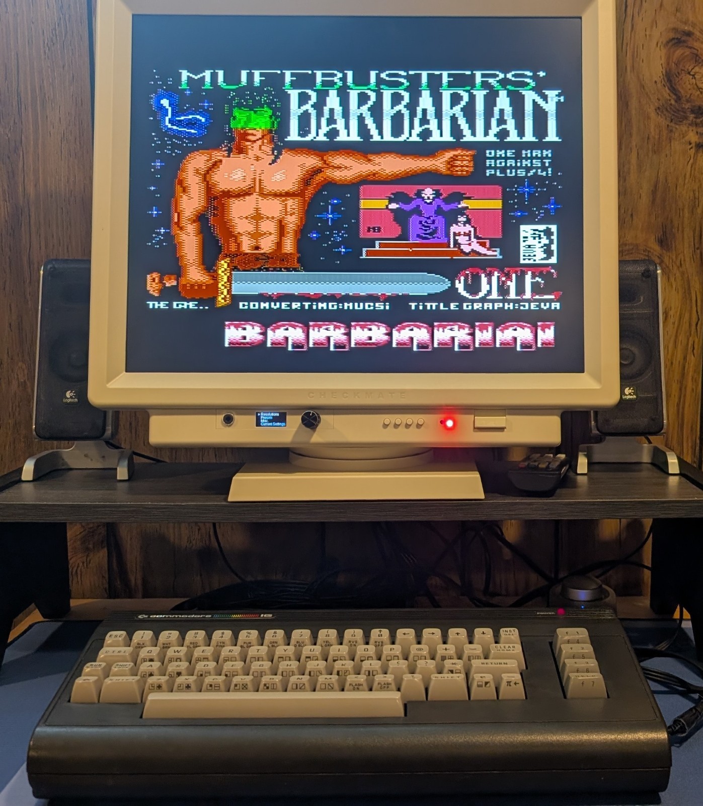 Commodore 16 C16 Computer, PLAnkton, 64K RAM, Joystick adapter, Multicart 264
