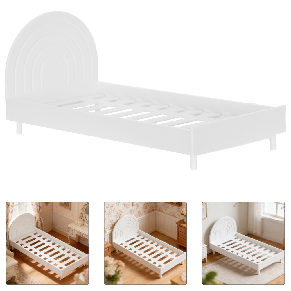 Bed Frame Model House Furniture Dollhouse Accessories. Decorations