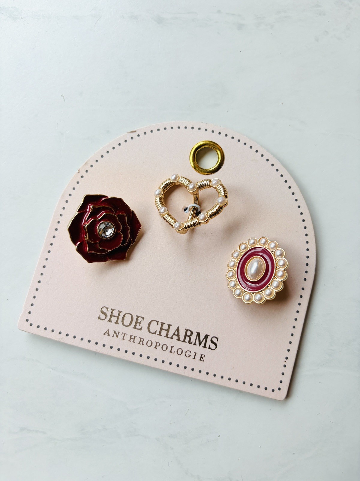 NWT Anthropologie Chunky Shoe Charms, Set of 3