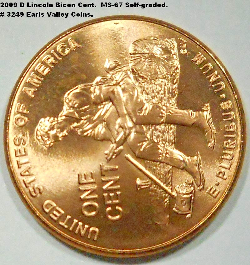 2009 D Bicentennial Lincoln cent. Uncirculated. Catalog #3249