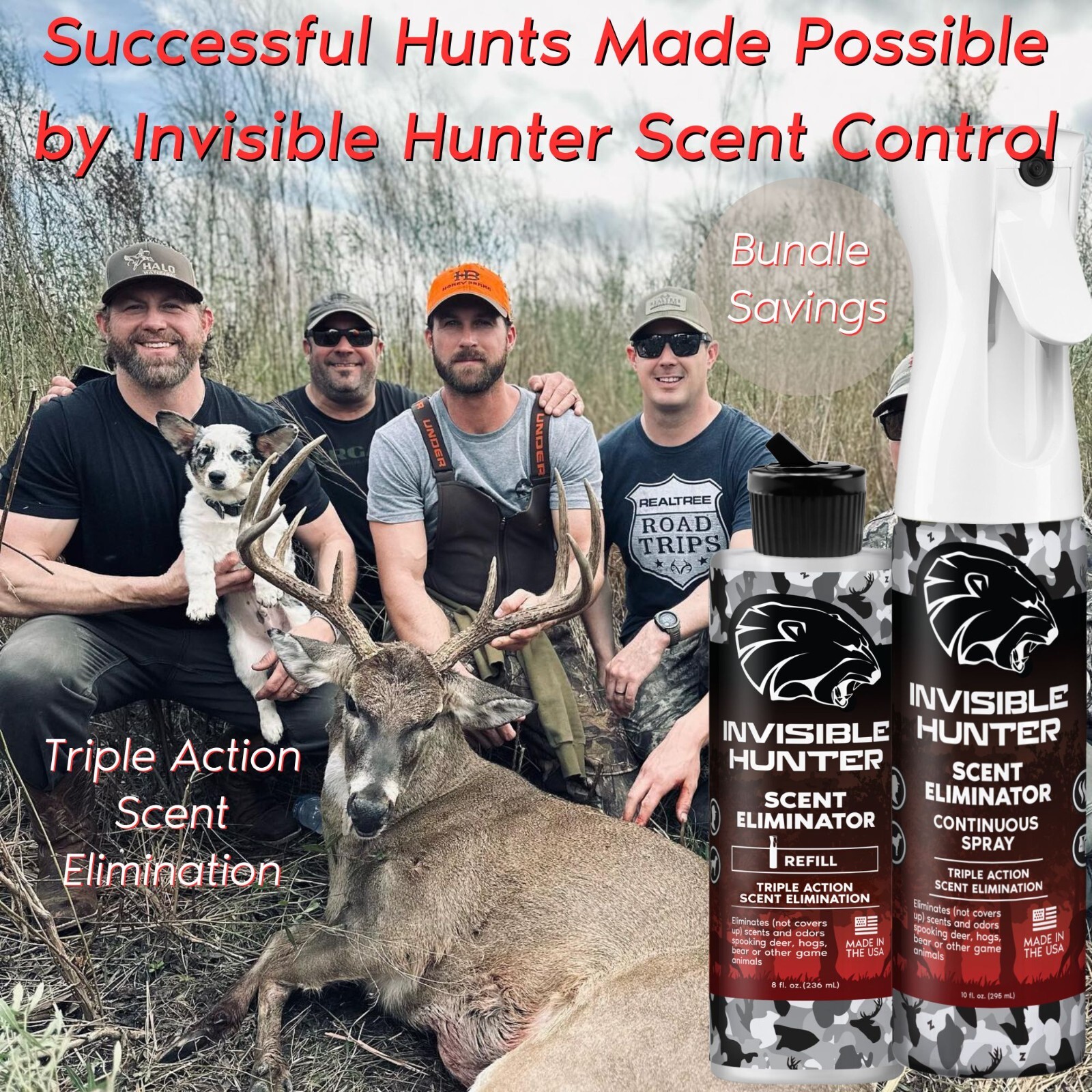 Invisible Hunter Total Scent Strategy Bundle; Triple Action Scent Control & More