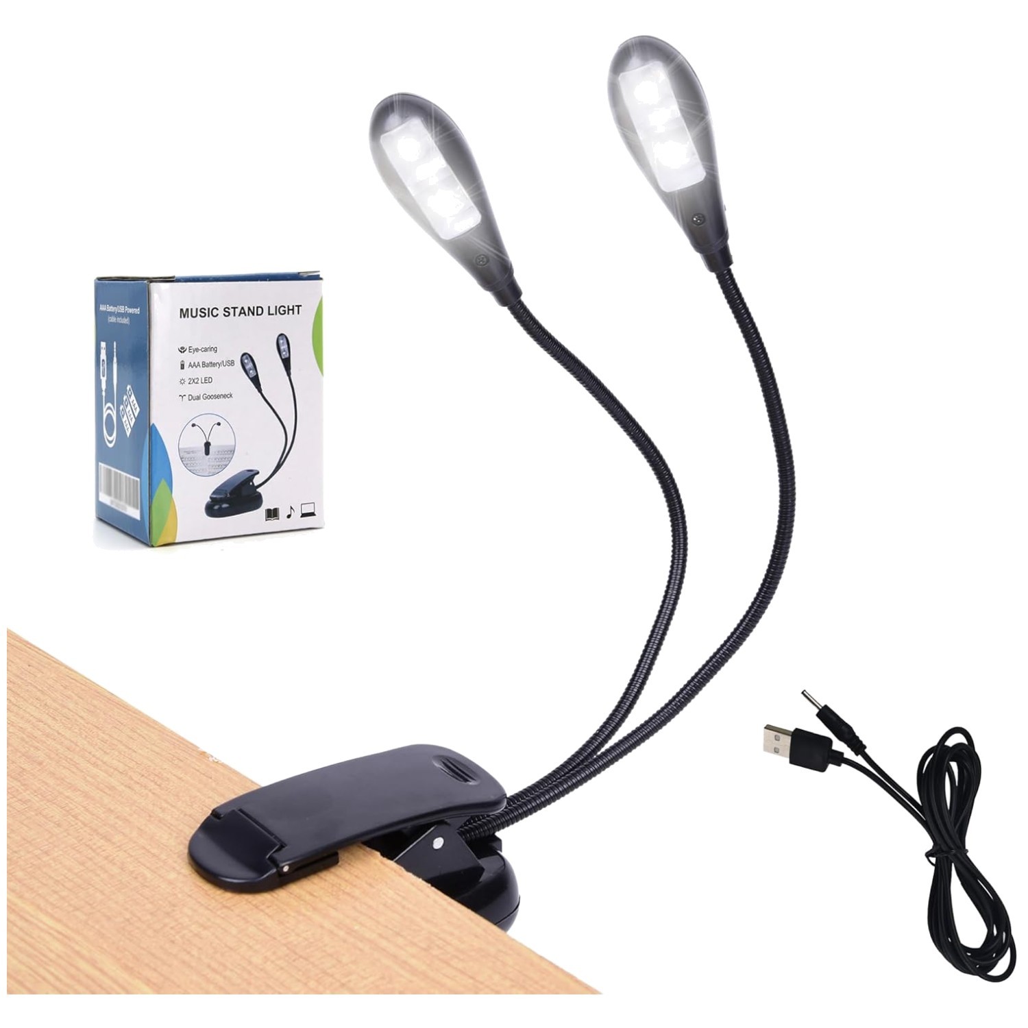 Versatile Clip-On LED Light for Musicians: Portable and Energy Efficient