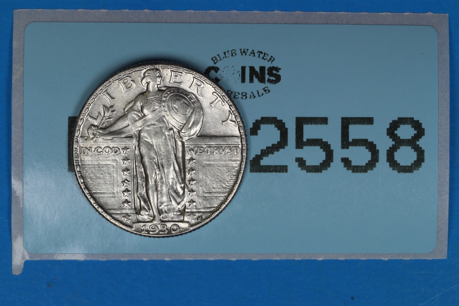 1930 25C STANDING LIBERTY SILVER QUARTER DOLLAR AU NEARLY FH FULL HEAD RAW-2558