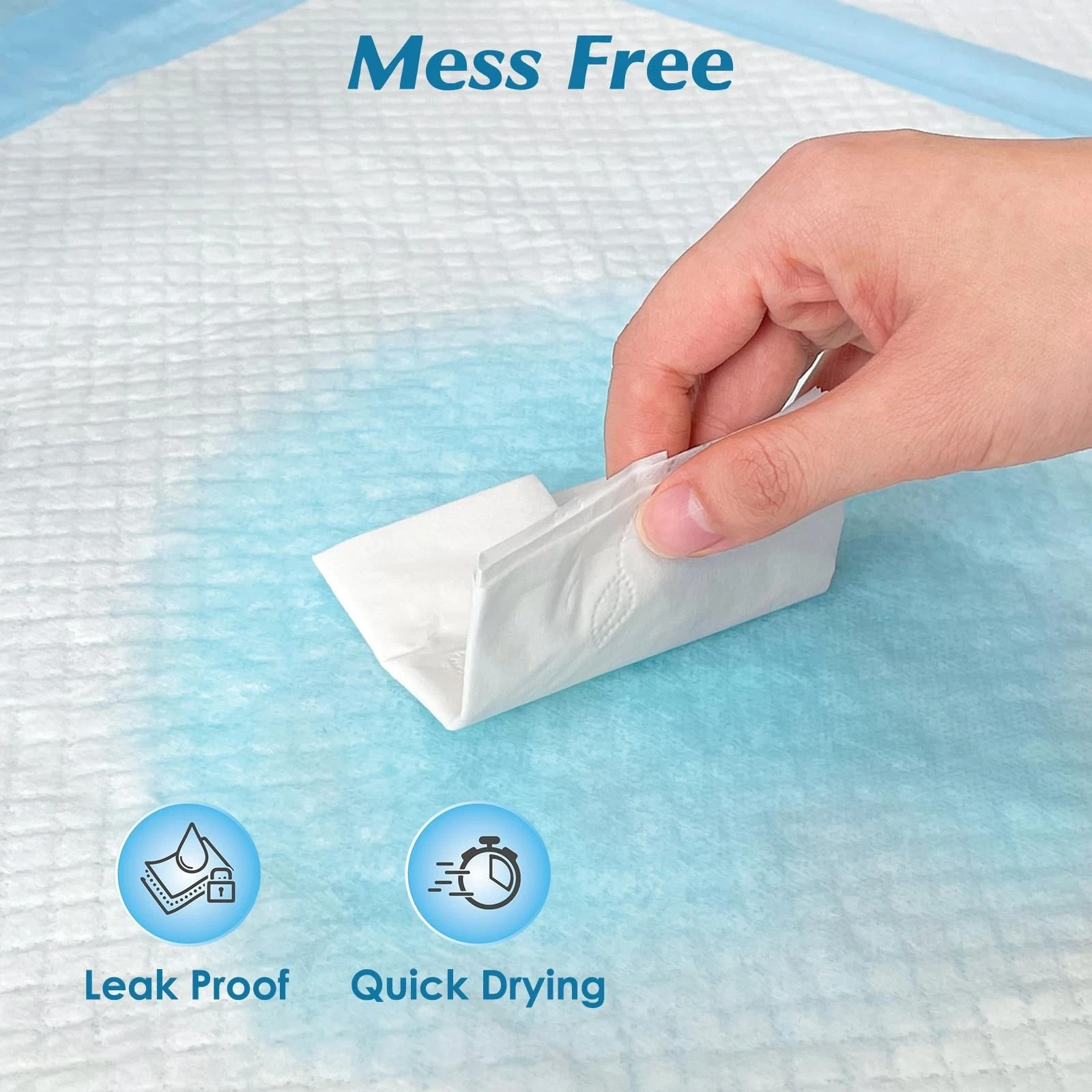 50 Count 36" x 36" Super Absorbency Disposable Underpads - Leakproof Quick Dr...