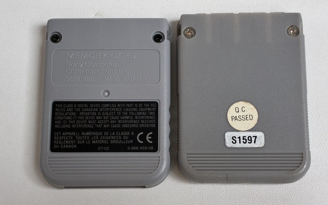 Playstation 1 PS1 Console Original Memory Card SCPH-1020 + unbranded/3rd Party
