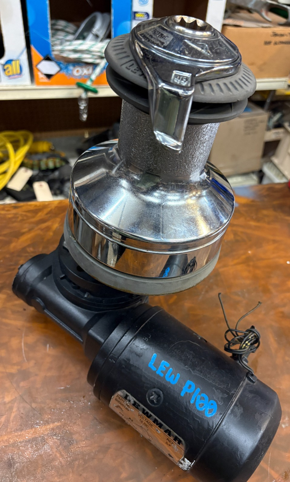 LEWMAR OCEAN SERIES ST 40 CHROME 2 SPD ELECTRIC WINCH 12V MOTOR PN# 60000189...