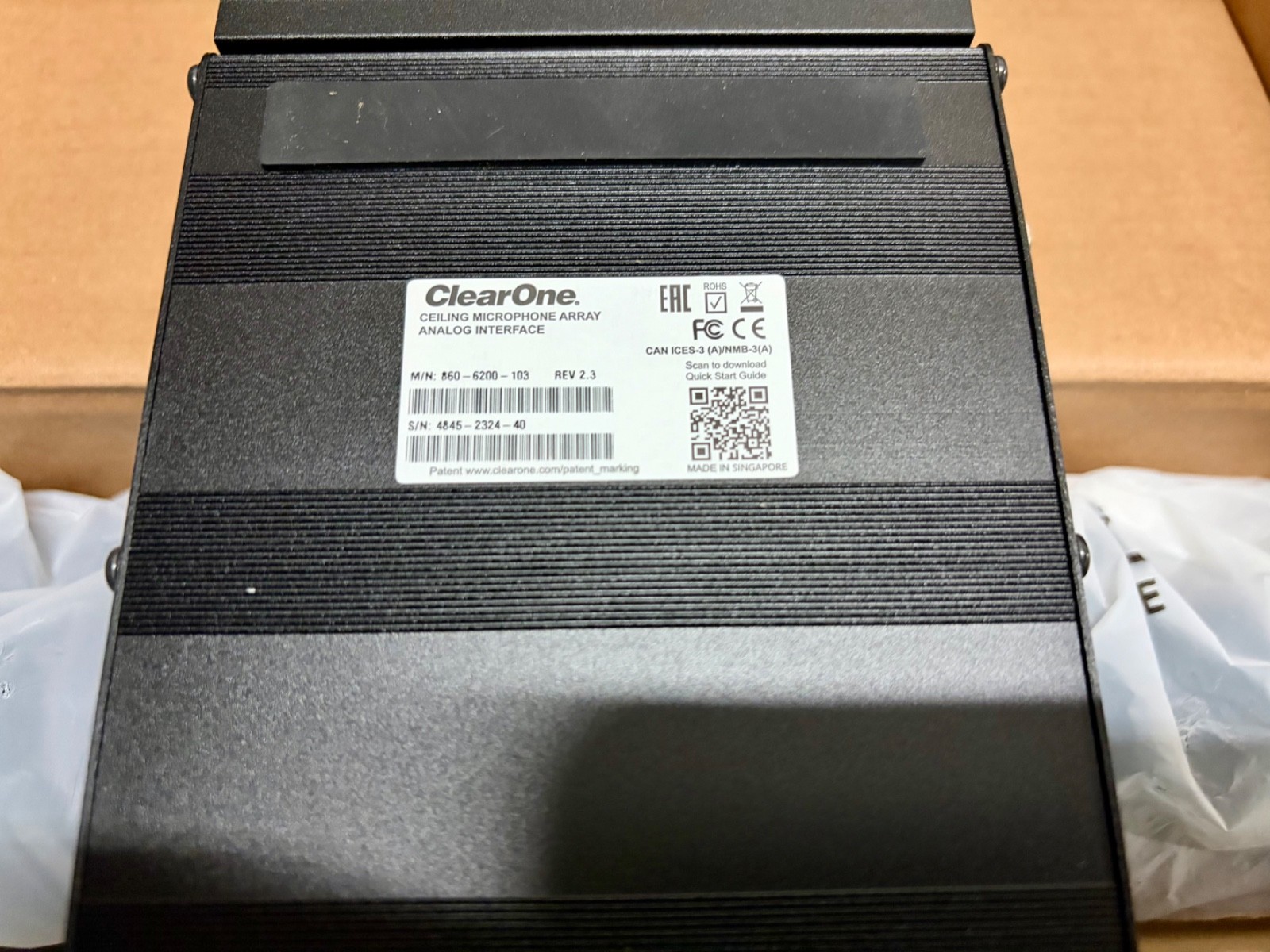CLEARONE CEILING MIC ARRAY ANALOG-X INTERFACE BOX (Open Box)