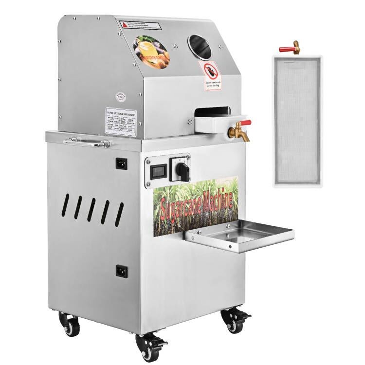Electric Sugarcane Juicer Stainless Steel Extractor & Squeezer 3 Rollers 350W