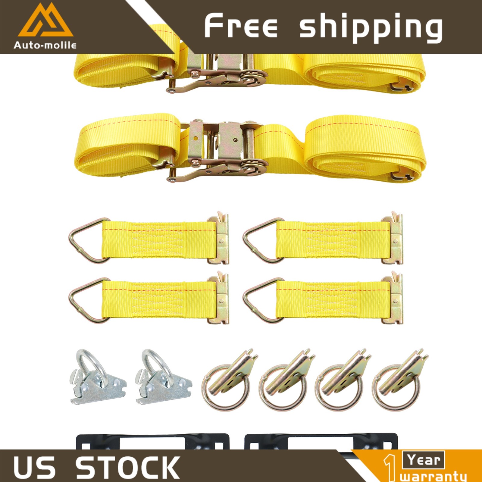 Horizontal Heavy Loads 18 Pack 5'E Track Tie Down Enclosed Trailer For Trucks