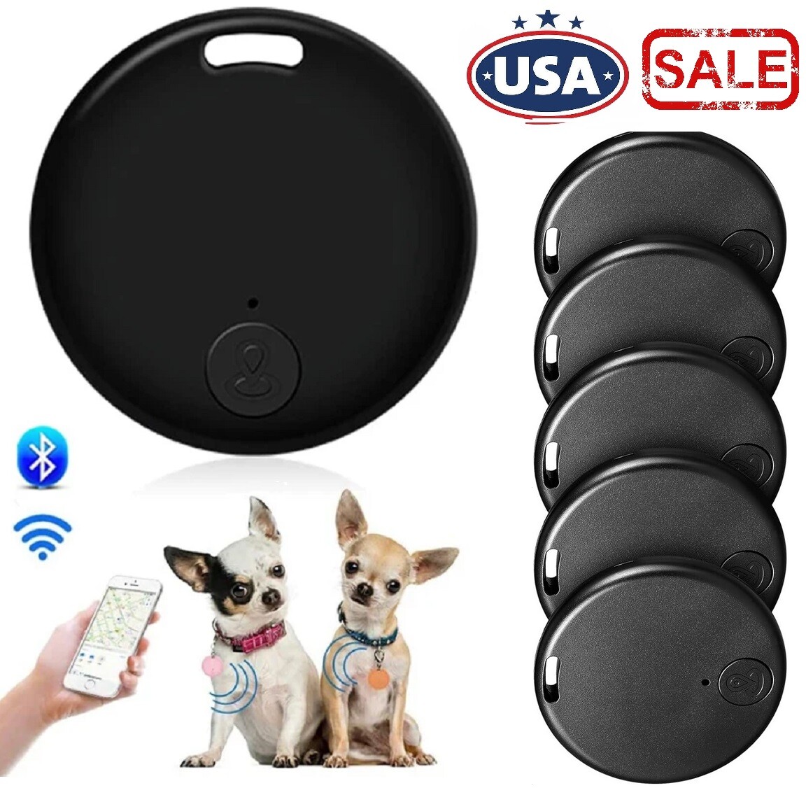 Bluetooth Mini GPS Tracking Air Tag Key Child Pet Finder Tracker Location Device