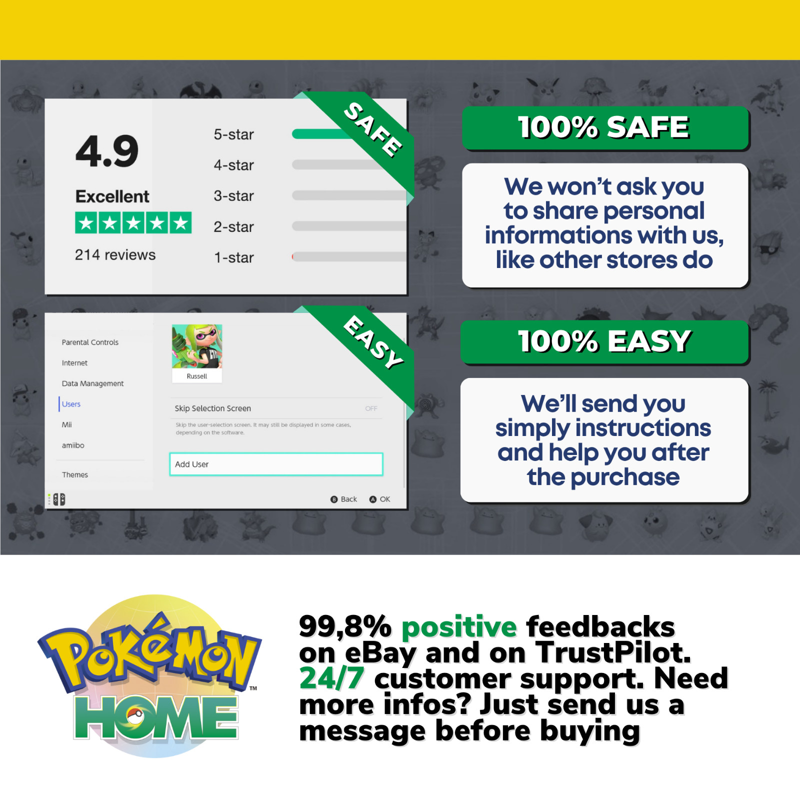 Pokémon HOME Full Shiny Living Dex Generation 1-9 Complete Scarlet Z-A & Guide