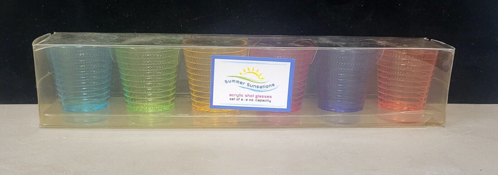 Summer Sunsations Acrylic Shot Glass Set of 6(2oz)