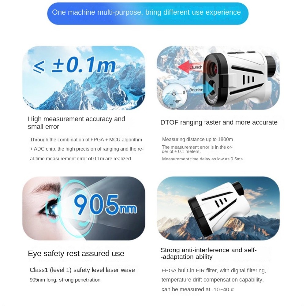 Infrared laser rangefinder multifunctional high-definition rangefinder telescope