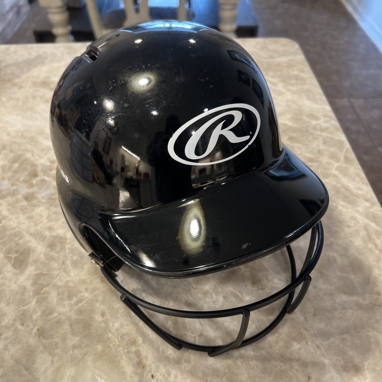 Rawlings MLTBH-R1 Youth Batting Helmet, Black, Size 6 1/4 to 6 7/8