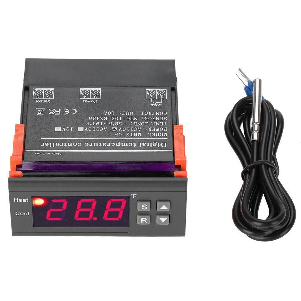 MH1210F Digital Temperature Control Controller Thermostat -58~194℉ Fahrenheit Se