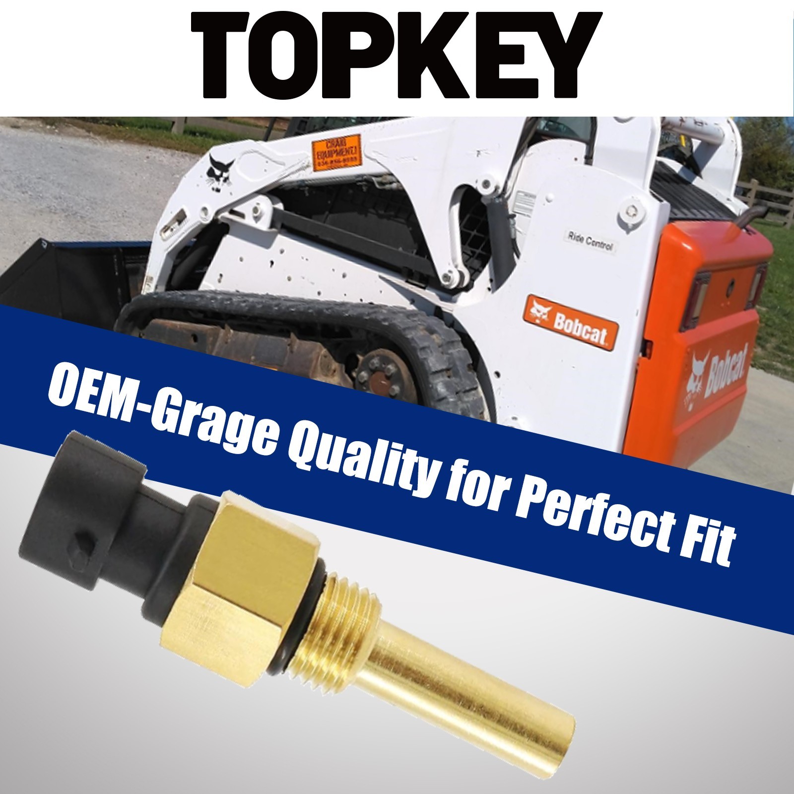 Topkey Replacement Hydraulic Pressure Sensor 6718417 for Bobcat Loaders