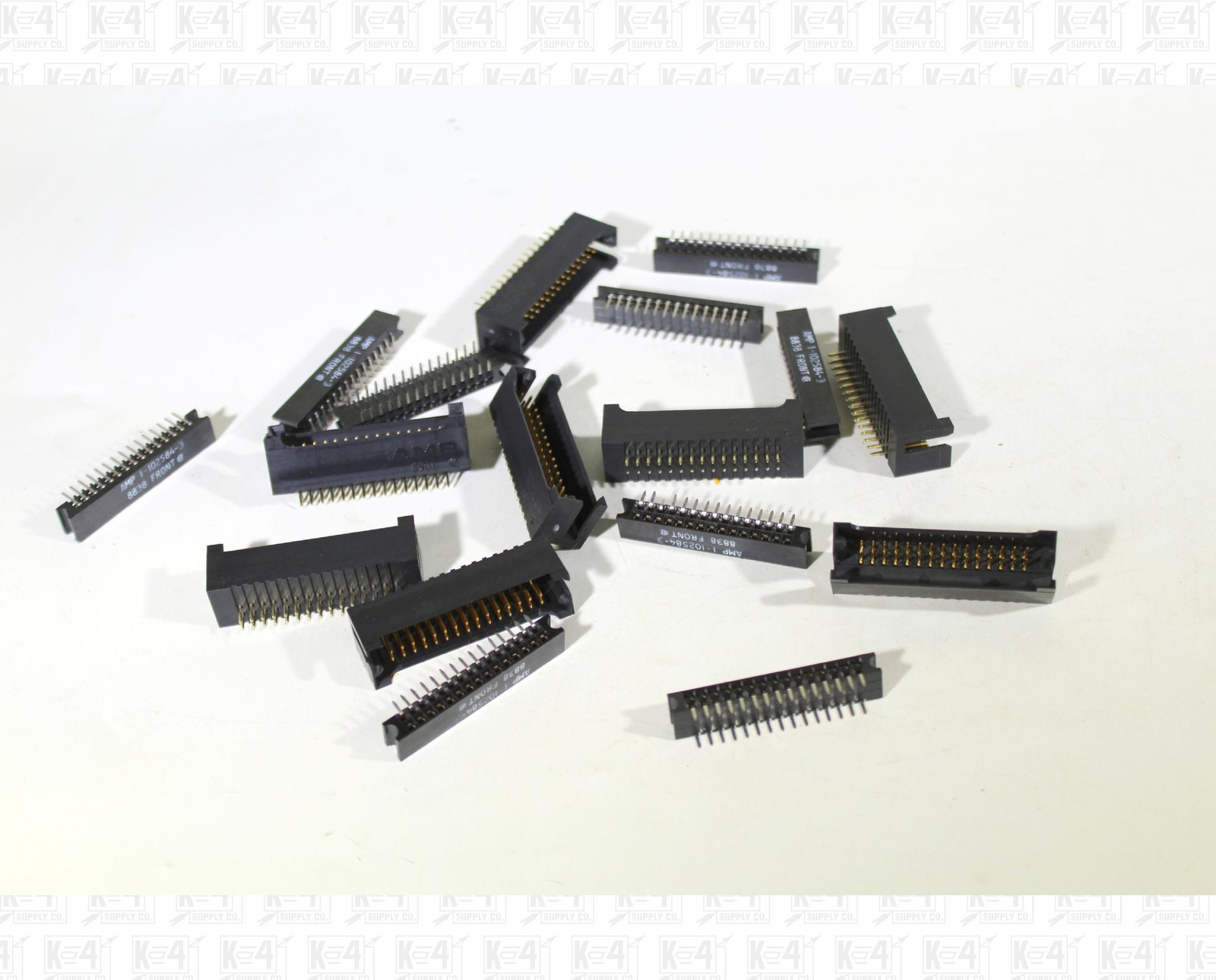 Lot Of 8 Male and 9 Female AMP 1-102484-3 30 Pin PCB Connectors
