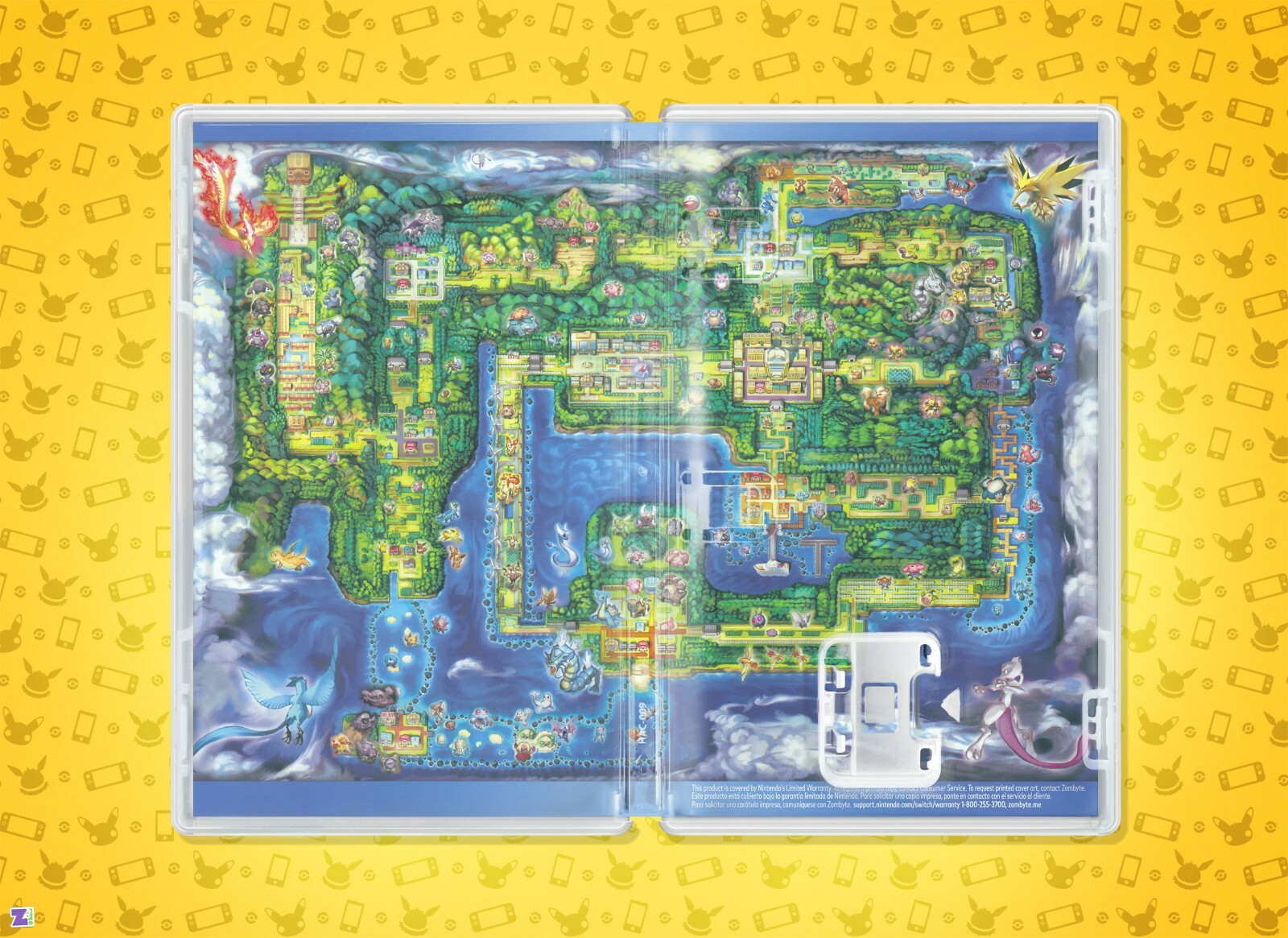 Pokémon Let's Go Pikachu COVER ART Replacement Insert & Case for Nintendo Switch