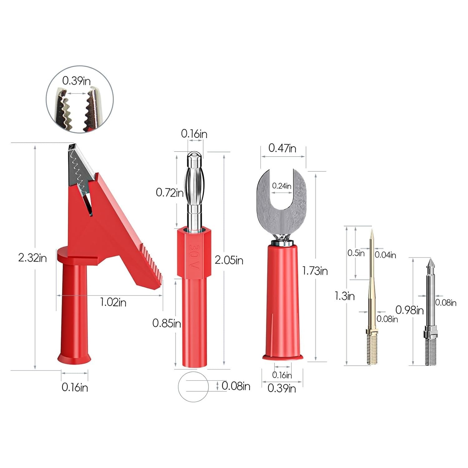 Comprehensive Multimeter Testing Kit with Replaceable Probes & Clips - 21PCS