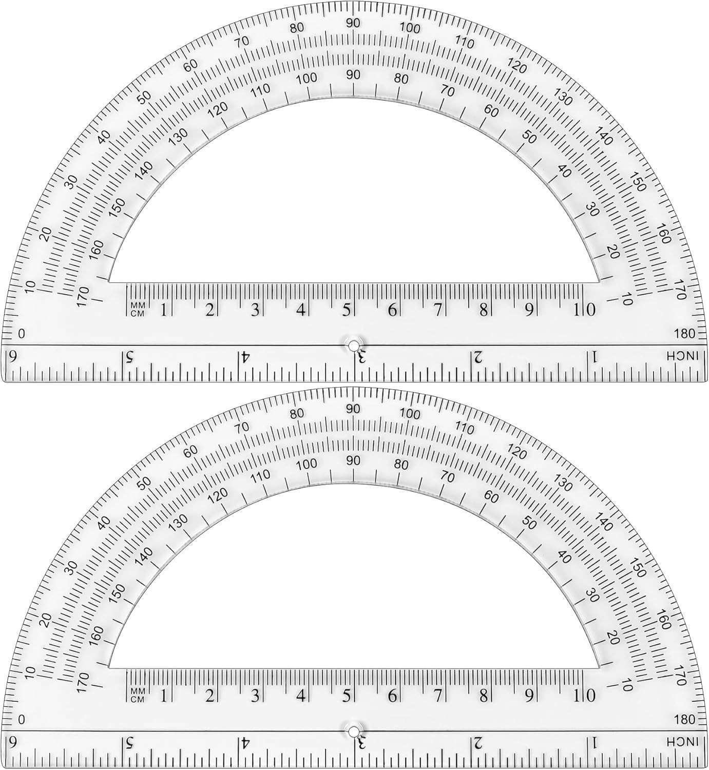 Plastic Protractor Math Protractors 180 Degrees for Geometry Classroom Student S