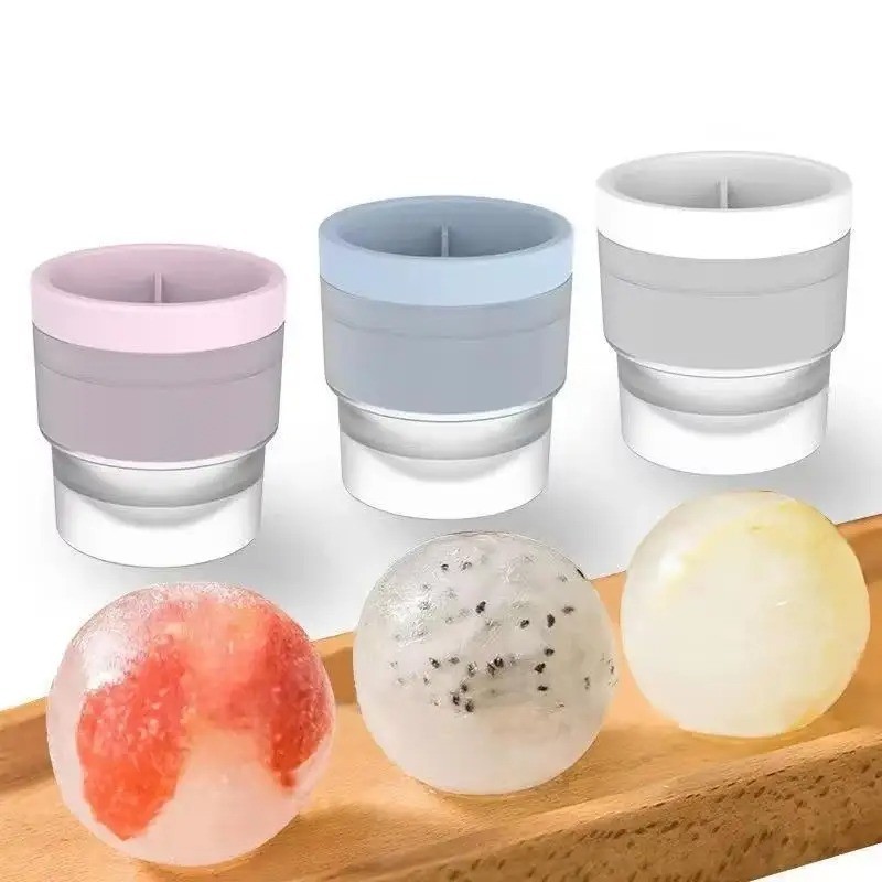 Slow-Melting Stackable Large Ice Cube Mold Maker For Whisky Cocktails Beverage.