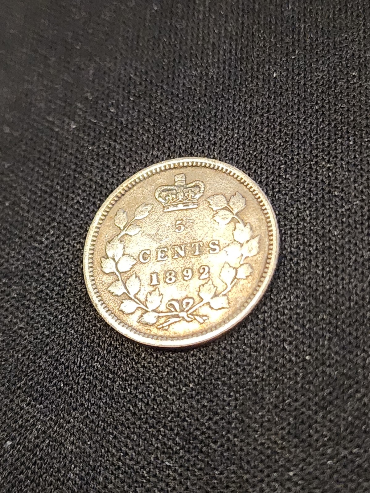 1892 Canada 5 Cents Silver Coin