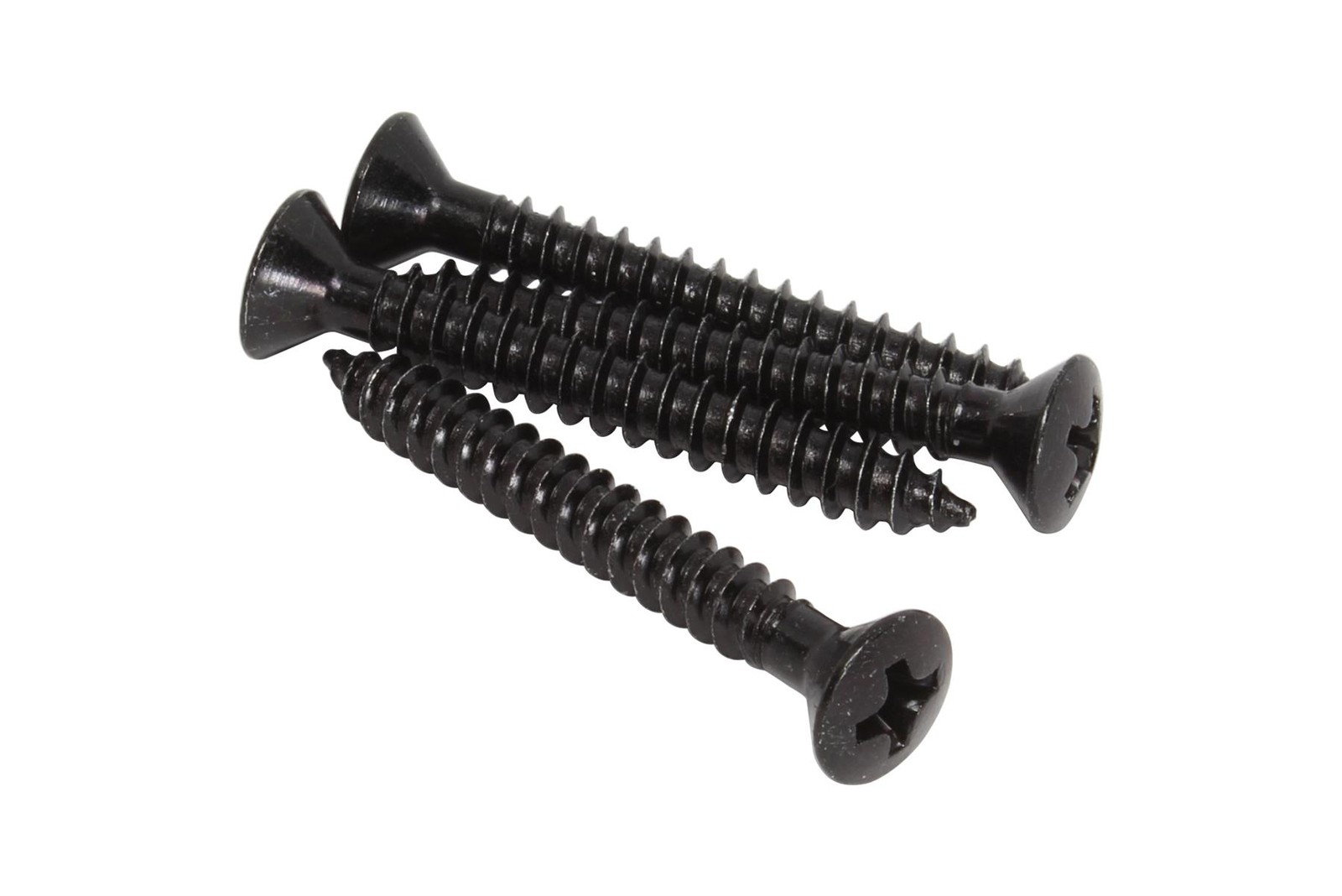 #8 x 1 3/8" (35mm) Short Neck Plate mounting screws - set of 4 - Black