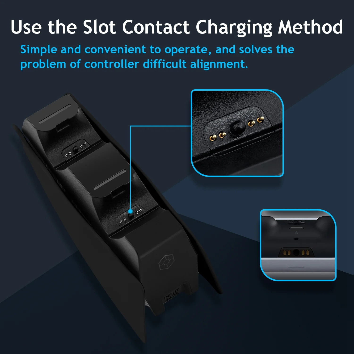 Tri-Protection Safety Dual Controller Charger for PS5 DualSense Controller