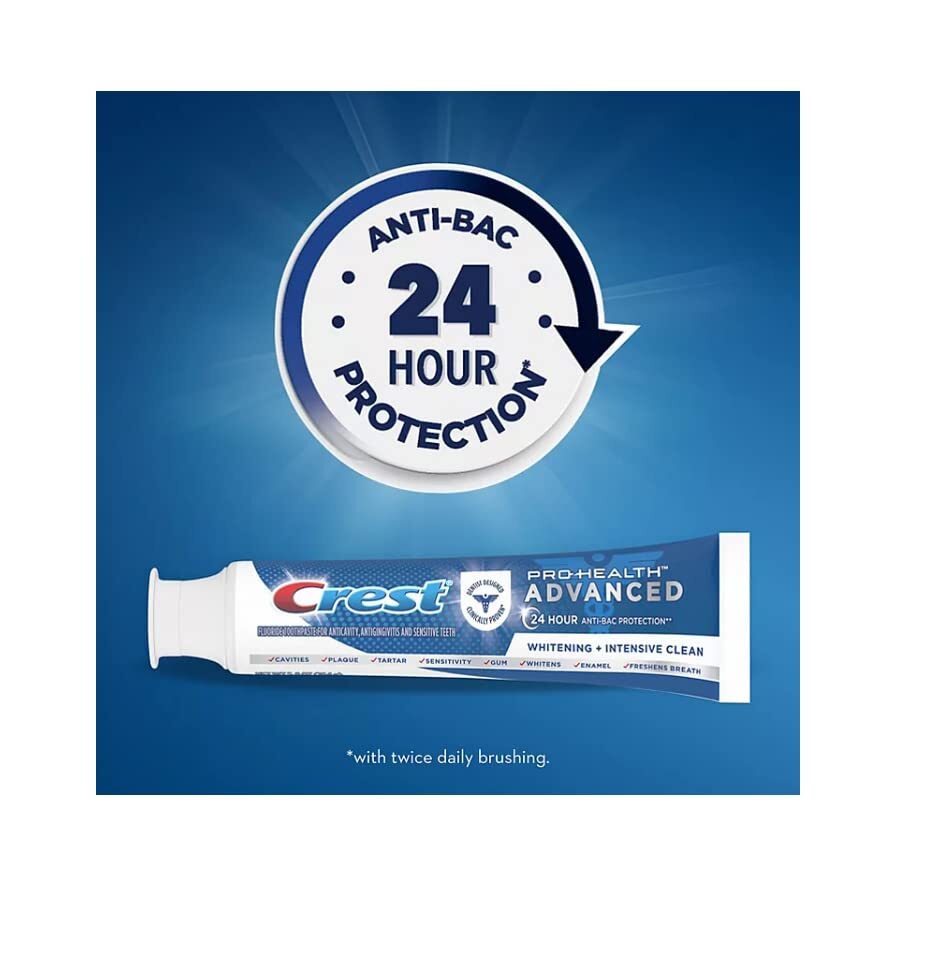 Crest Pro-Health Toothpaste, Advanced White for Teeth Whitening (5.8 oz, 5 pk.)