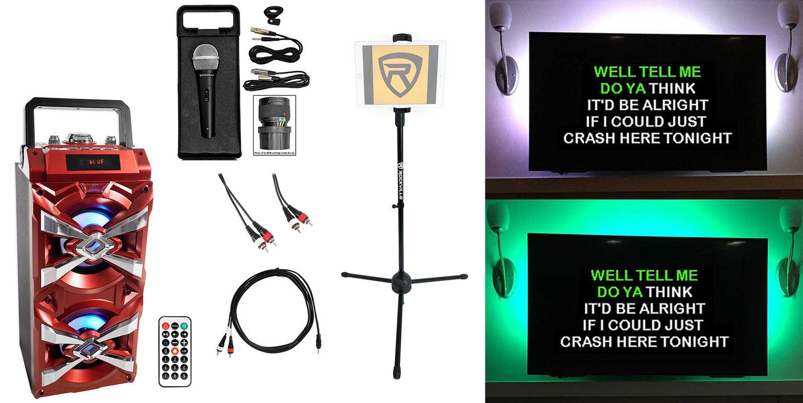 NYC Acoustics Home Karaoke Quarantine Family Activity Singing Machine w/LED