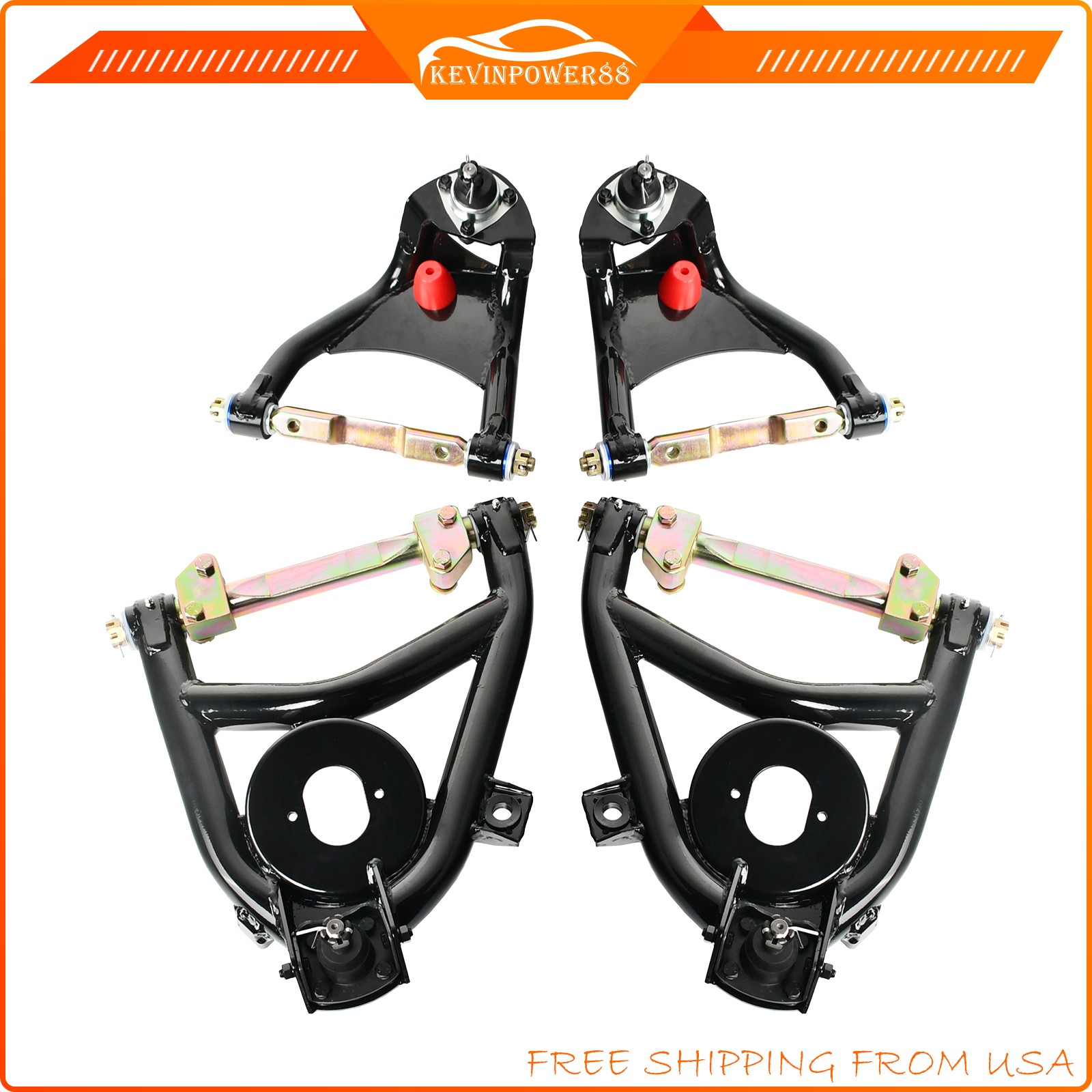 Upper & Lower Tubular Control Arms A-Arms For 1955-1957 Chevy Bel Air 210 150